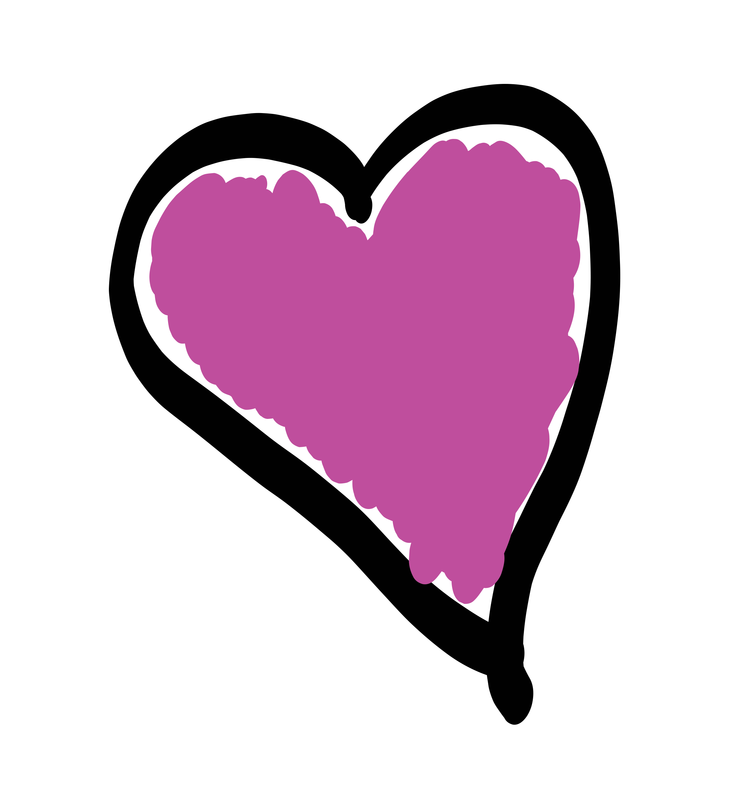 DTT_Heart Don't Tell Toronto logo – a hand drawn heart, fuchsia coloured